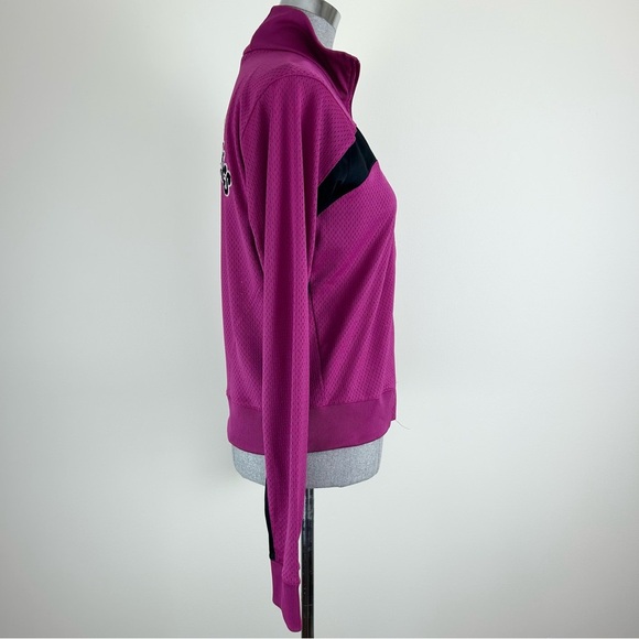 Nike Retro Mesh Chainstitch Embroidered Women's Purple and Black Jacket - Picture 7 of 9